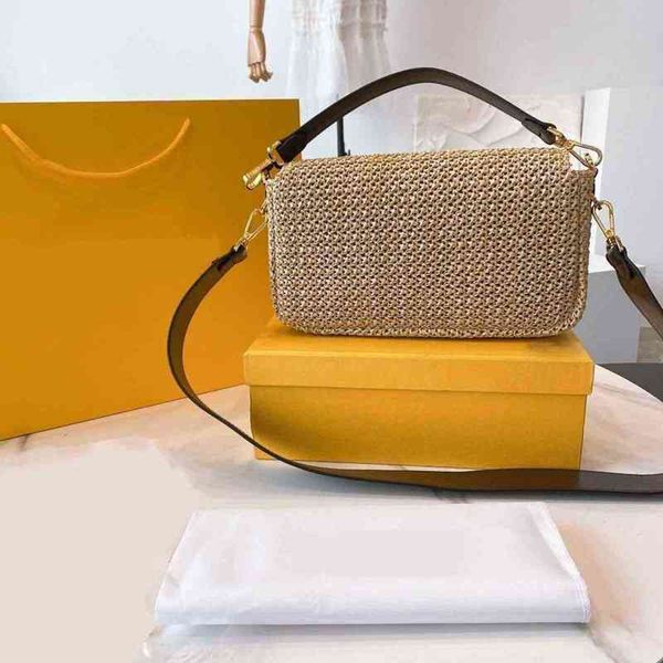 

evening bag shoulder bag straw tote wallet suitable for summer seaside vacation high capacity with diagonal strap brand designer clutch 1127