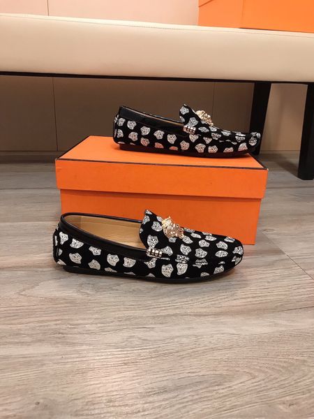 

men's formal party dress shoes gentlemen brand business office flats mens designer comfortable casual loafers size 38-44, Black