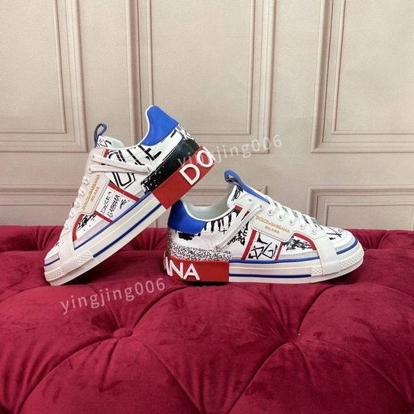 

woman shoe oversized sneakers womens casual 34-45 shoes leather lace up fashion platform white black mens luxury velvet suede hc210410, Red;white
