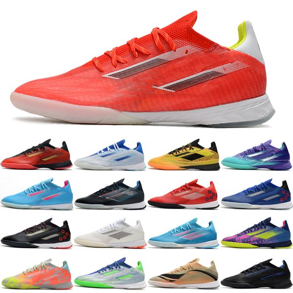 

2022 x speedflow.1 ic soccer shoes indoor football boots white spark numbersup sky rush pack turf outdoor foot sneaker cleats trainers