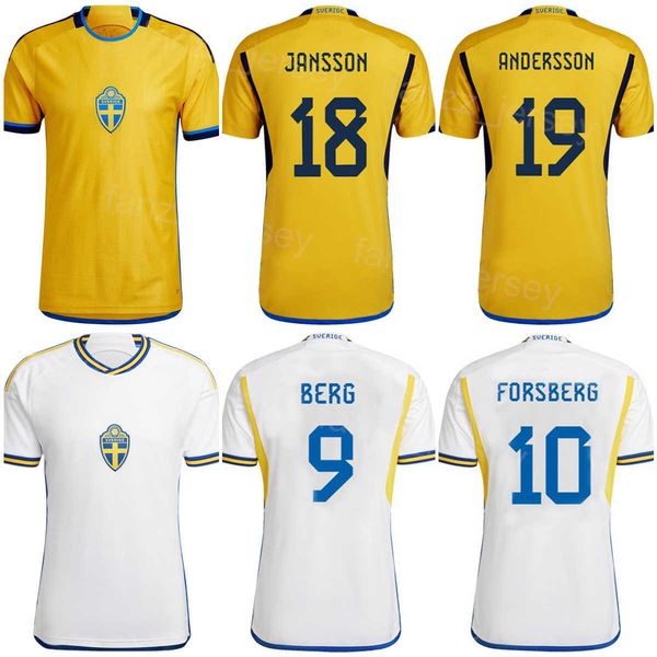 

national team soccer sweden emil forsberg jerseys robin olsen joakim nilsson dejan kulusevski mattias svanberg zlatan ibrahimovic football s, Black;yellow