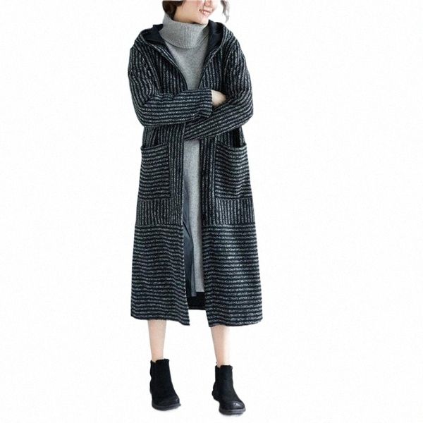 

women's trench coats wuzhongren women winter warm coat casual long sleeves hooded single breasted pockets striped loose size thickening, Tan;black