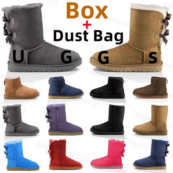 

selling australia classic warm boots womens mini half snow boot usa gs 585401 winter full fur fluffy furry satin ankle boots booties s308c, Black