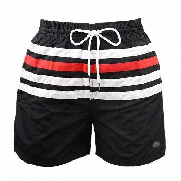 

men's shorts men's summer beach trend striped loose quick-drying fitness running lace-up hawaii surf shortsmen's e3ua#, White;black