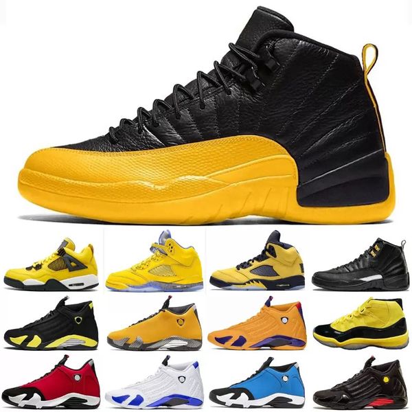 

shoes mens 4 5 11 12 14 outdoor bumblebee yellow black pack sneakers baskets 11s 5s des chaussures schuhe size 13