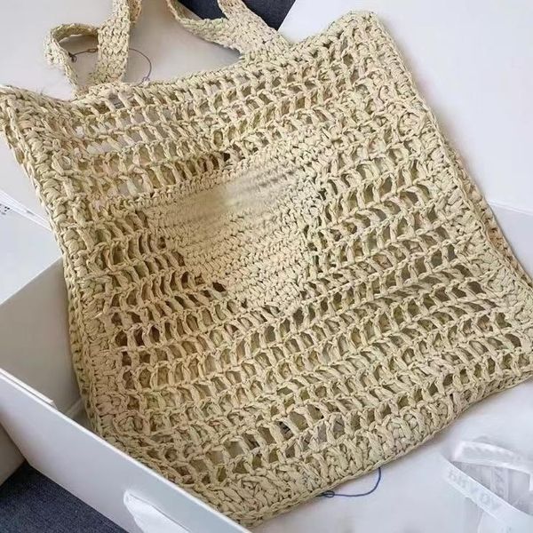 

totes designer summer shoulder bag raffia tote women beach luxury hand mesh bags straw woven shopping pouch microfiber embroidered