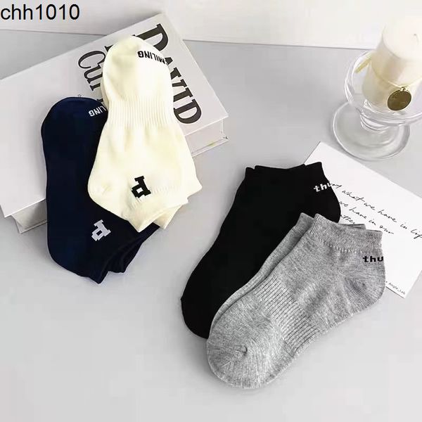 

men's socks p letter children's middle tube socks wear fashionable ins white short tube lovers' sports cotton spring and summ, Black