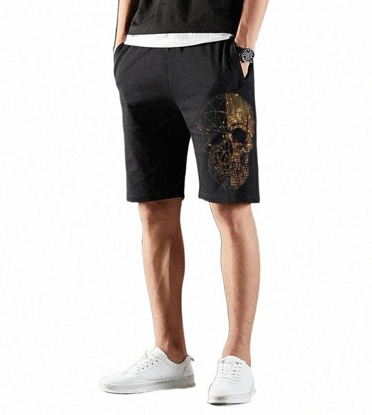 

men's shorts 2022 mens summer casual rhinestones beach men short pants slim fit fitness clothing w2js#, White;black