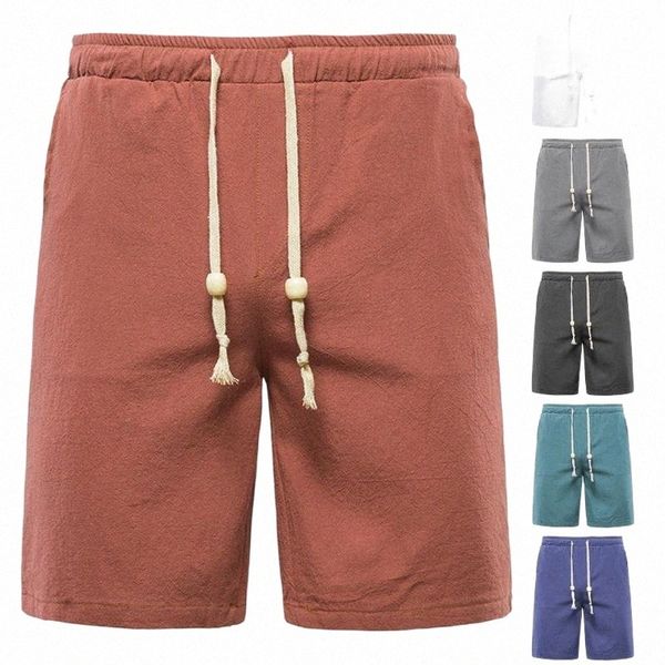 

men's shorts summer man 2022 solid color fashion soft short sport pants simple drawstring beach male shortsmen's b7ch#, White;black