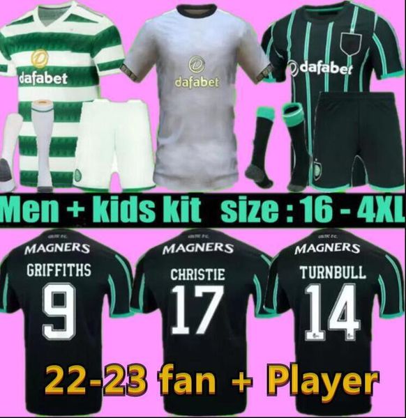 

22 23 celtic soccer jerseys abada jota 2022 2023 turnbull home away 3rd kit kyogo rogic mcgregor giakoumakis football shirt fans player forr, Black;yellow