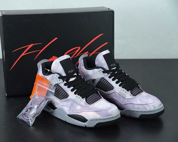 

2023 jumpman 4 zen master basketball shoes authentic quality amethyst wave/bright crimson-black-cement grey outdoor sports sneakers
