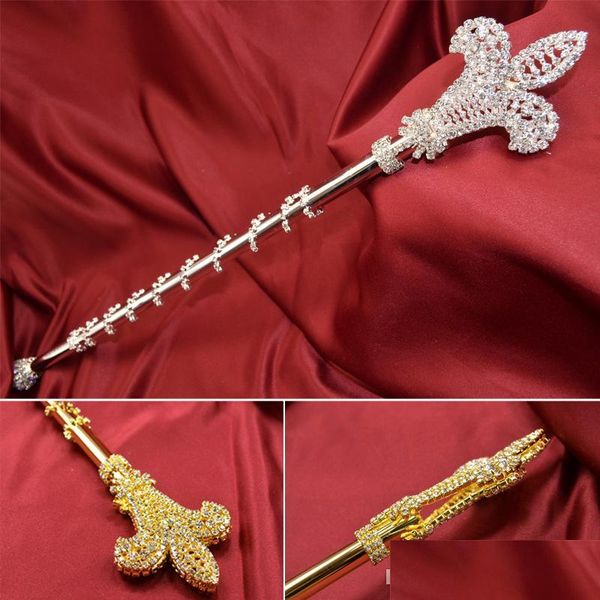

other fashion rhinestone scepter double size miss beauty pageant queen crown angel props princess for bar show or party accessories d dhyro, Blue;slivery