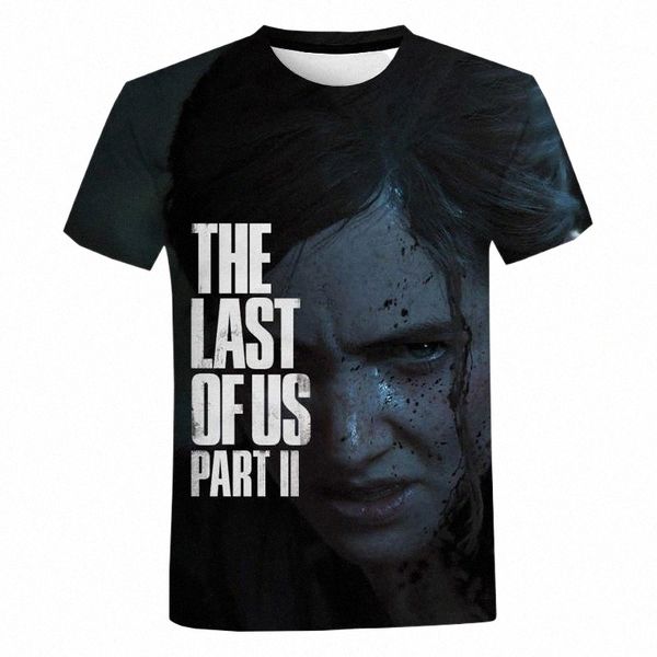 

men's t-shirts game the last of us 3d print t shirts harajuku trendy streetwear tee men women summer fashion casual short sleeve t-shi, White;black