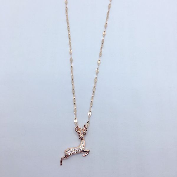 

luxury charm ladies necklace fashion simple 18k gold pendant girl holiday gift 316l stainless steel jewelry, Silver