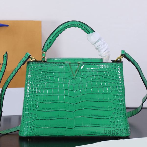

evening bags capucines women bb handbag tote bag crocodile leather clemence shoulder crossbody bags solid color classic fashio