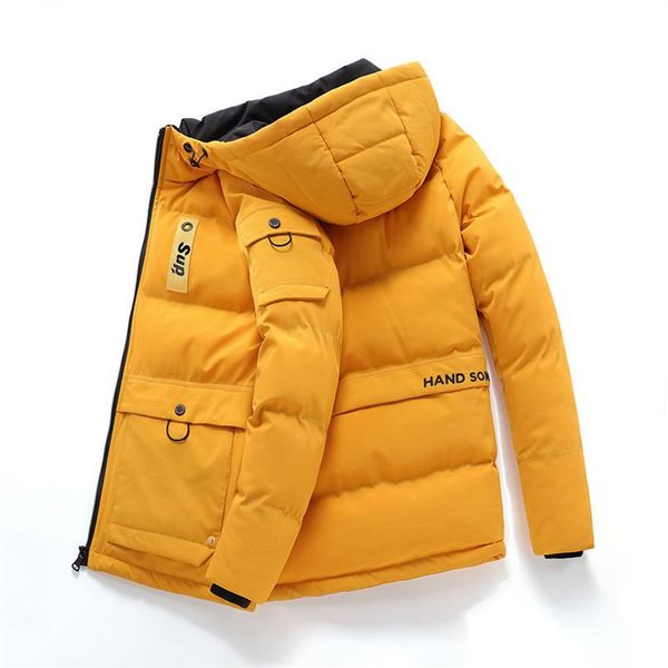 

l-8xl winter jacket men parkas warm big size thicken young male heavy wool coat fleece cotton-padded279n, Black