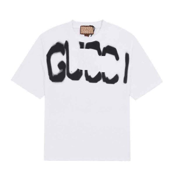 

designer luxury men's t-shirts 2022 mens t shirt summer womens tshirts couples print short sleeve tees streetwear white graffiti patter, White;black