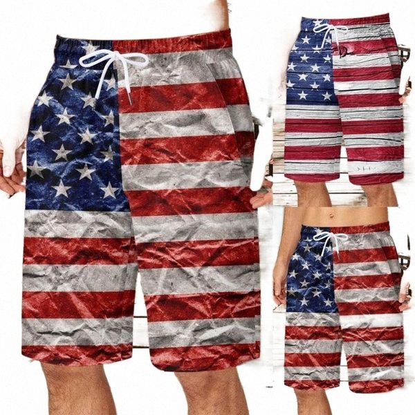 

men's shorts board no mesh lining mens summer independence day pants pocket drawstring loose casual stretch shortmen's c12c#, White;black