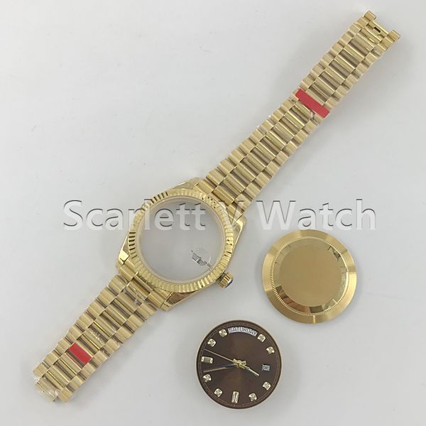 

ew factory latest version 36mm m128238 yg super perfect quality install a2836 movement 904l yg bracelet men's watch, Slivery;brown