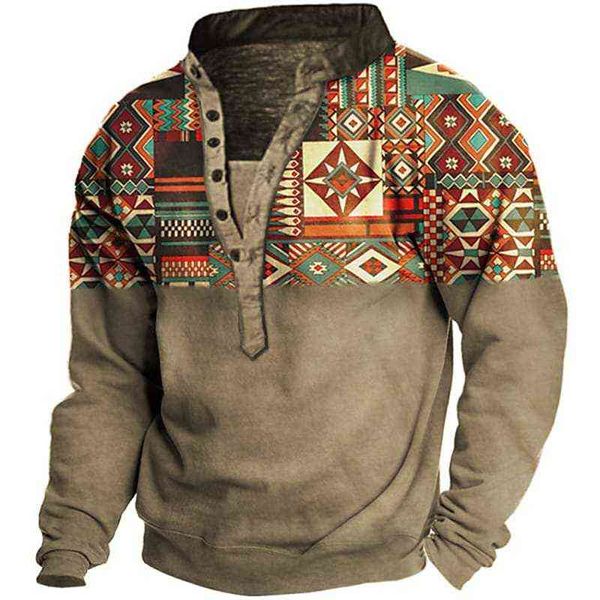 

men's hoodies sweatshirts 2022 men's sweatshirt pullover long sleeve with button animal patterned graphic prints v neck casual dai, Black