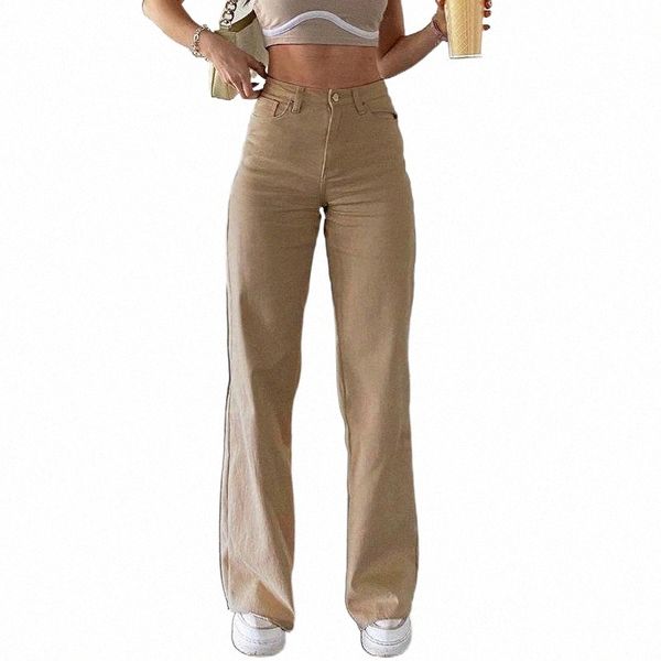 

women's pants & capris european and american fashion loose jeans high waist slimming stretch solid color wide leg trousers casual denim, Black;white