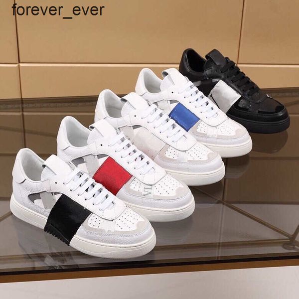 

designer shoes splicing trendy sneakers punk low men women genuine leather flat print white black chaussures sport skateboarding casual, Black;red
