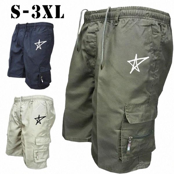 

men's shorts summer mens cargo casual men sport short fashion star printed outdoors trouser pants s-3xlmen's w8ku#, White;black