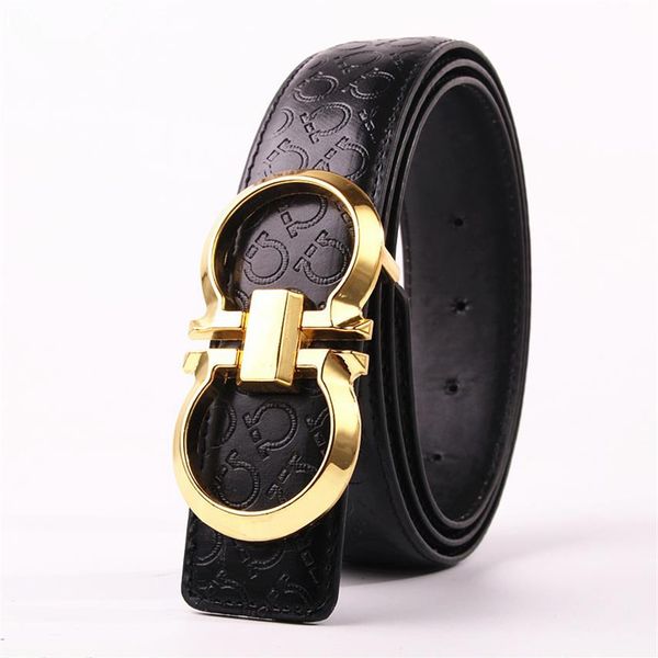 

mens fashion large buckle belts designer men smooth buckle belt luxury belt 3138, Black;brown