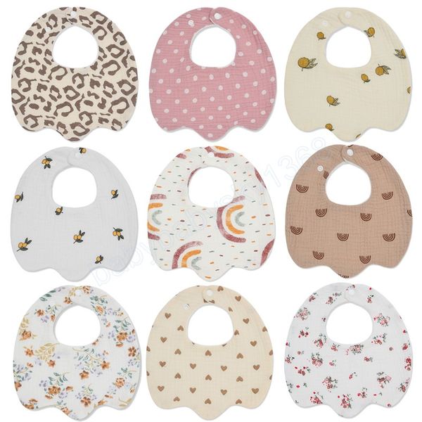 

cotton gauze baby bibs print infant bib newborn burp cloths bandana scarf for kids newborn boy girls feeding saliva towel