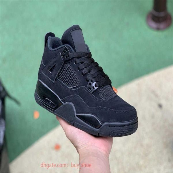 

2022 midnight navy black cement 4 4s mens basketball shoes jumpman jorden lightning university blue red thunder cat cream sail white or253a