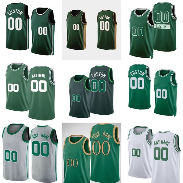 

custom 2022-23 new season screen print basketball jersey 0 jayson 7 jaylen tatum brown 13 malcolm 36 marcus brogdon smart 42 al 9 derrick ho, Black;red