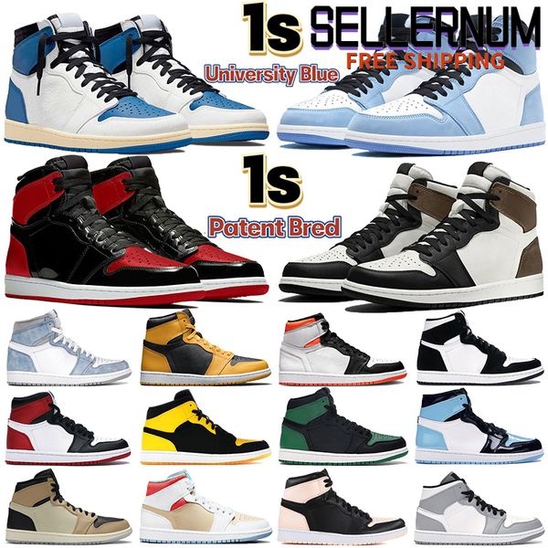 

mens 1 high og basketball shoes 1s university blue electro orange dark mocha bred shadow unc twist men women sneakers trainers