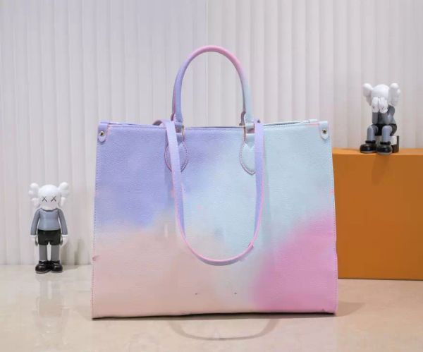 

46076 designer shoulder bags tote bags women onthego shopping bag fashion large double sided print different style designer2022