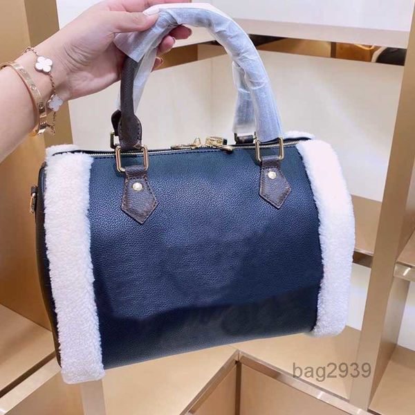 

evening bags lamb handbag hair winter womens hand bags pillow shoulder crossbody bag 30cm ulti pochette