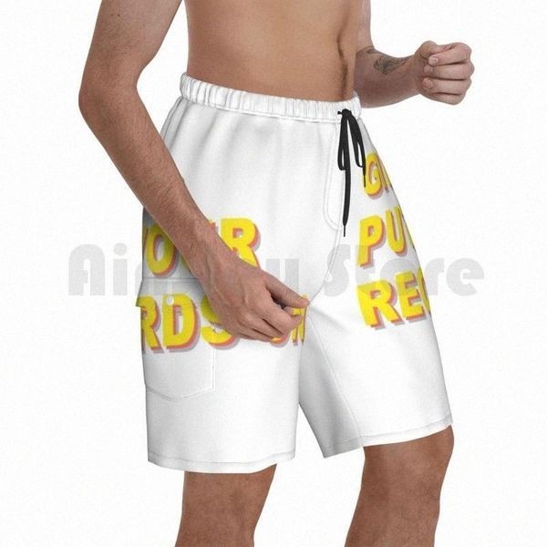

men's shorts girl put your records on beach men pants swim trunks music vinyl 80s bold textmen's 93jf#, White;black