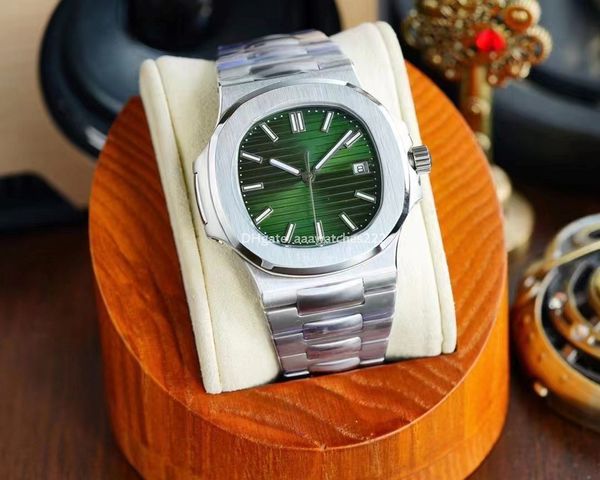 

324 movement designer watches 5711 sport elegant 904 steel square green luxury nautilus gold watch aaa automatic mechanical glow butterfly b, Slivery;brown