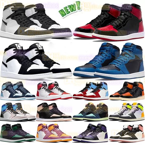 

mens 1 high og 1s basketball shoes university blue patent bred heritage brotherhood 85 georgetown dark mocha black white shattered backboard