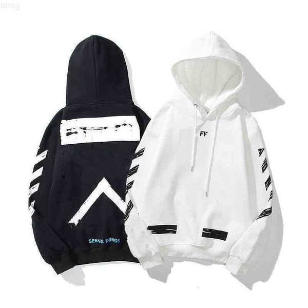 

hoodie %60 off style trendy fashion sweater painted arrow crow stripe men's and women's coatjqm1off t-shirts offs white, Black