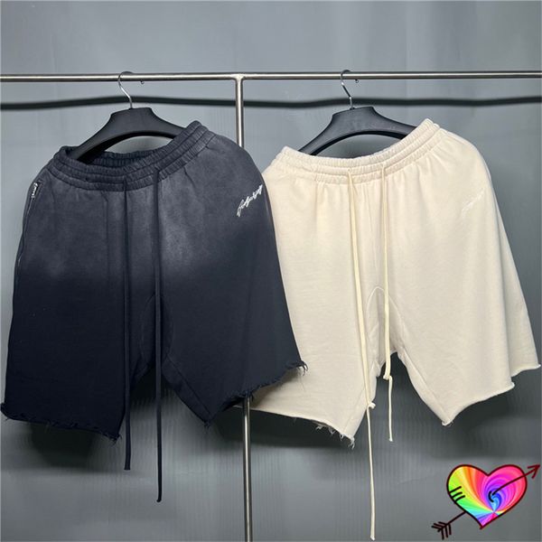 

vintage wash shorts men women 1 embroidery shorts terry cotton loose zip breeches