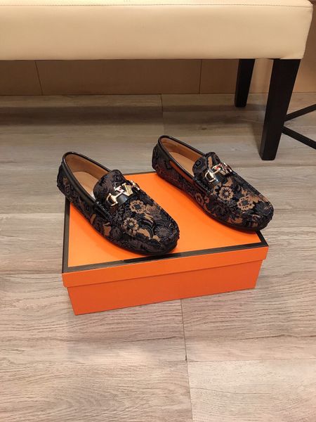 

new fashion men's brand casual loafers business slip-on dress shoes handmade flats classic comfortable shoes shoes size 38-44, Black