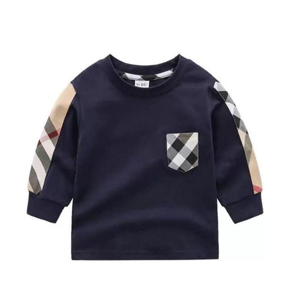 

baby boys turn-down collar t-shirts summer kids short sleeve plaid t-shirt gentleman style children cotton casual tees boy sh263d172v, Blue