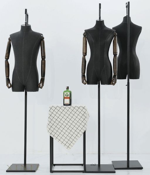 

new hanging mannequin hanging model women's half body holder stand for sale, Khaki