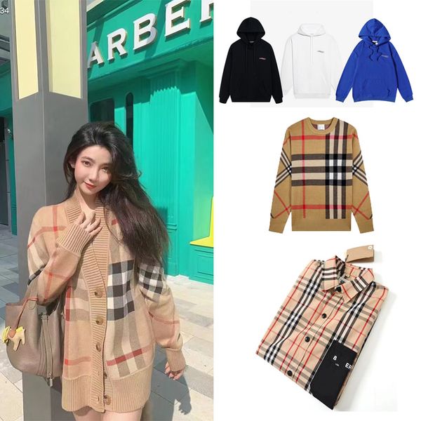 

hoodie for man women's knits flannel shirts tech fleece jacket the new imported yarn-dyed jacquard fabric essential jacket fastion trac, Black
