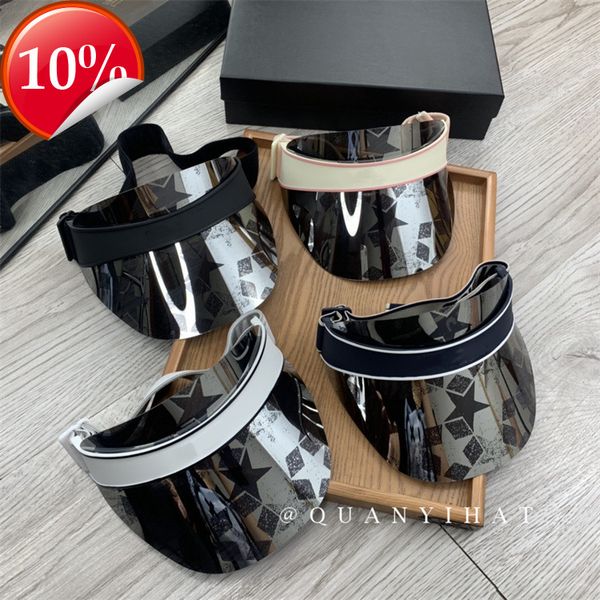 

brand design peaked cap d letter empty sunscreen hat female mask korean version high-quality net red sunshade lens full print sun, Blue;gray