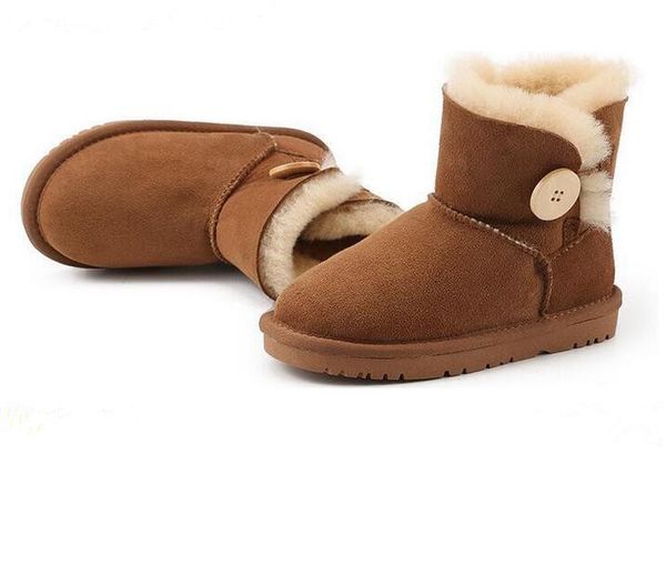 

snow boots warm boots leather aus u5991 boys girls baby kids soft comfortable sheepskin plush beautiful birthday christmas gifts transshipme, Black