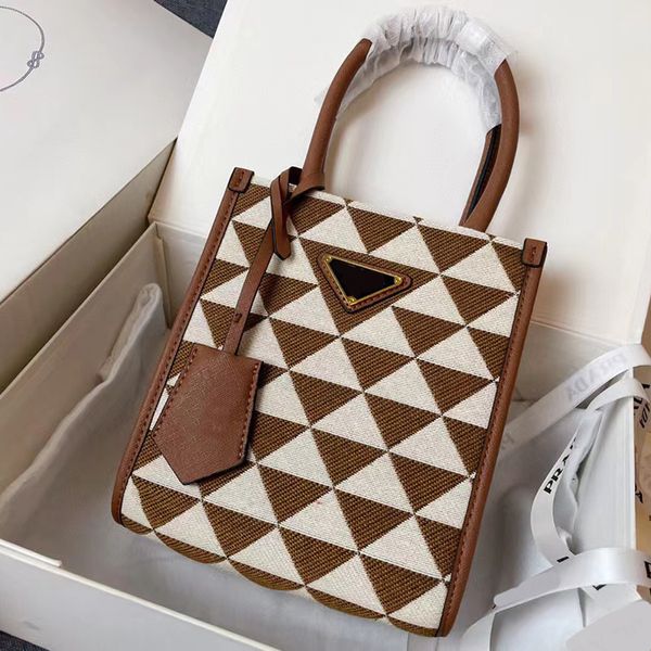 

fashion luxurys designer bag mini tote bag triangular embroidery handbag classic women's shoulder crossbody bags