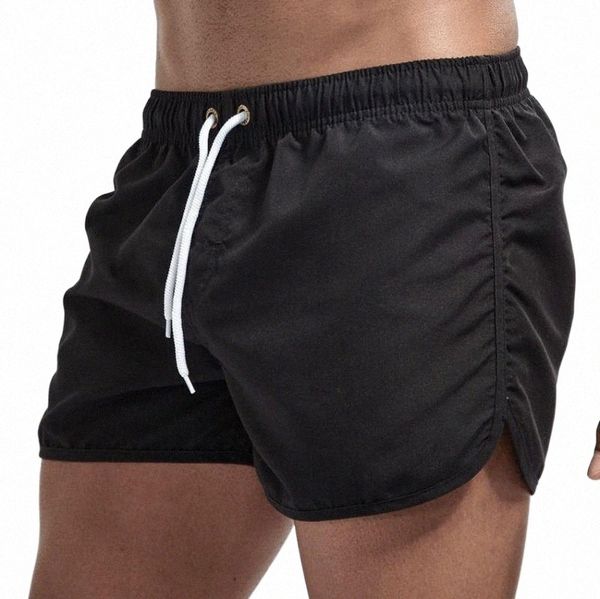 

men's shorts men's swim summer trunks beach swimming board quick drying pants running training surffing breathable pantsmen's, White;black