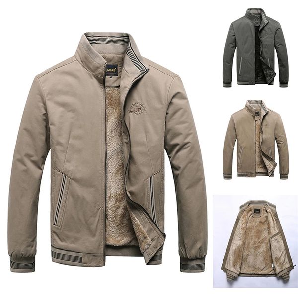 

autumn men jackets 100% cotton casual solid fashion vintage warm vestes coats ml-5xl winter jacket men, Black;brown