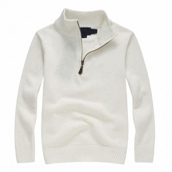 

men knitted shirt brand sweater mens polos zipper design embroidered long sleeve jumpers for autumn wint1 f0hd#, White;black