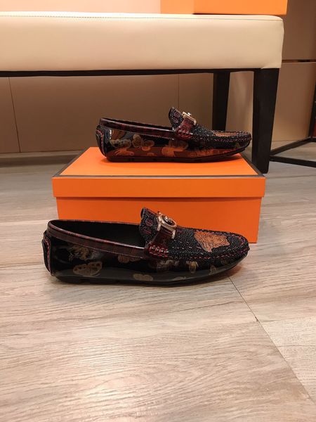 

men casual loafers fashion classic comfortable driving shoes male brand designer party business dress shoes size 38-44, Black